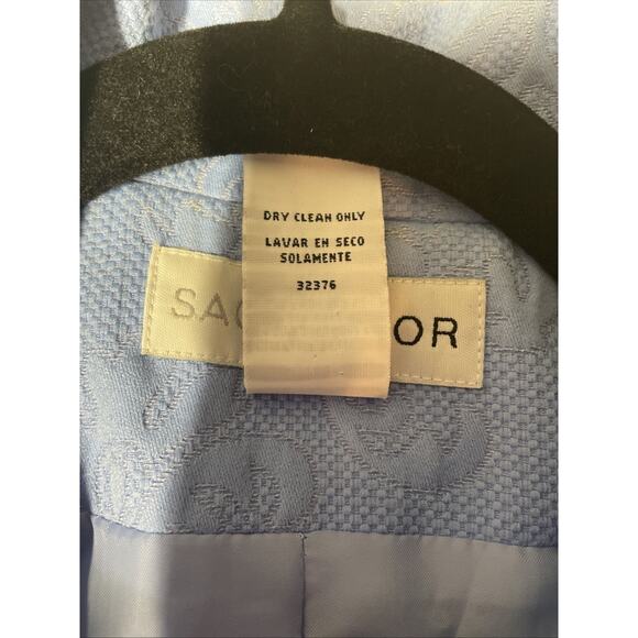 Sag Harbor Light Blue Jacket Size 12 - Unique Purple Buttons - Lined/Long Sleeve - Picture 8 of 10